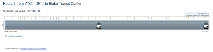 Route Progress view.