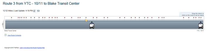 Route Progress view.